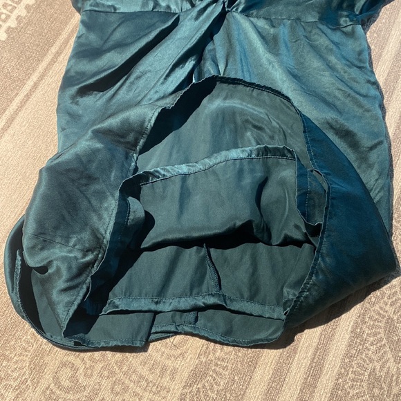 Amour Vert Teal Silk Dress - Picture 7 of 10